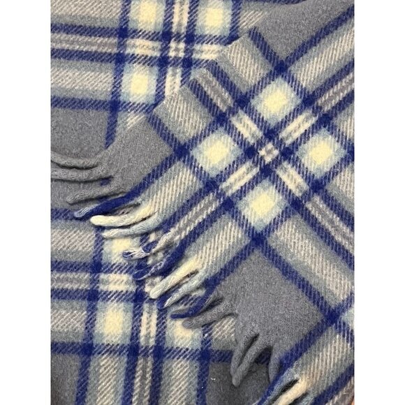 Vintage Curvon Royal Tartan Fringe Blanket Wool Stadium Throw Retro Cozy Classic - Picture 4 of 10
